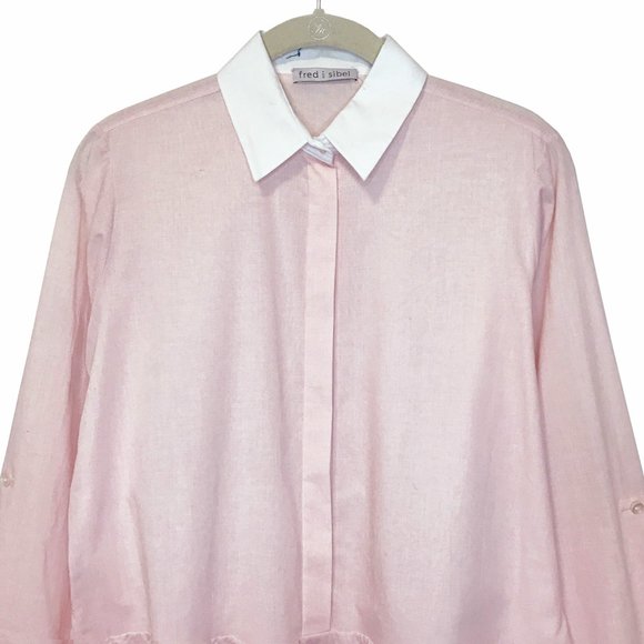 Pink Cotton Button-down Shirt - Size M - Picture 3 of 5